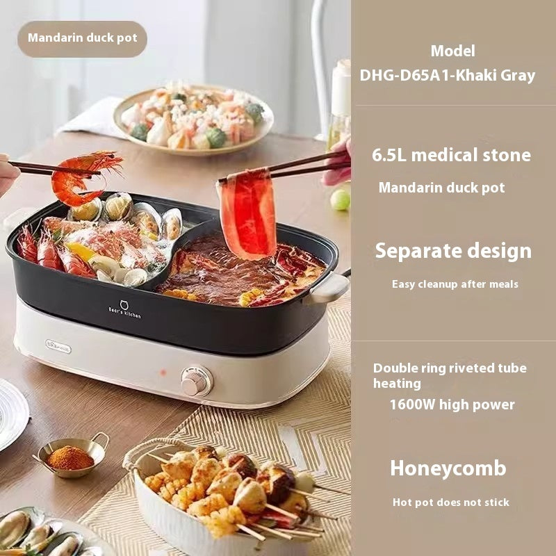 Mandarin Duck Hot Pot Electric Chafing Dish Split Multifunctional