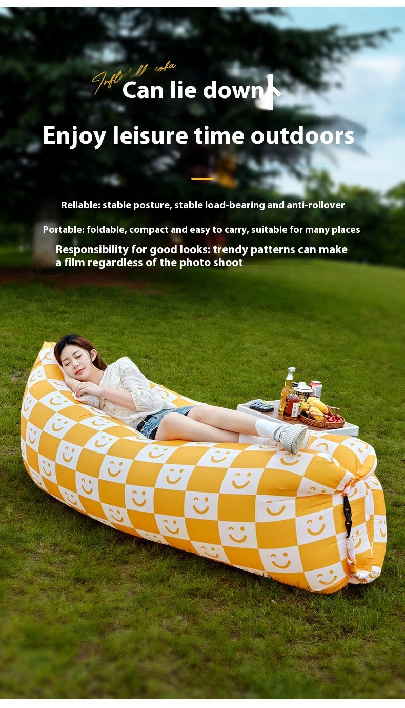 Lazy Sofa Outdoor Camping Music Festival Inflatable Foldable One-minute Inflatable Portable Seat